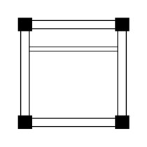 Lilleriba (ühe osana) ülesse paralleelselt hauapiirdega